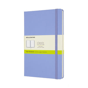 Moleskine classic notitieboek - large - hardcover - blanco - hortensia blauw