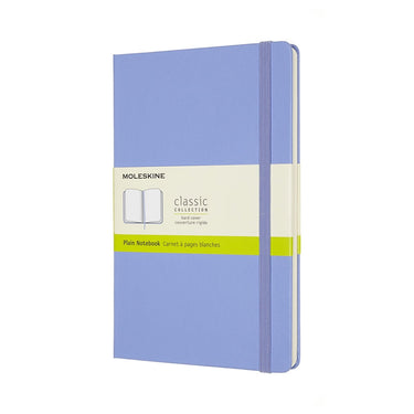 Moleskine classic notitieboek - large - hardcover - blanco - hortensia blauw