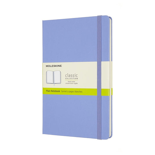 Moleskine classic notitieboek - large - hardcover - blanco - hortensia blauw