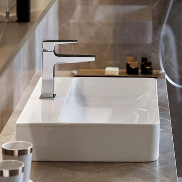 Hansgrohe metropol ééngreeps wastafelmengkraan 110 met afvoerplug mat wit