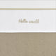Meyco baby hello world wieglaken - sand - 75x100cm - 0.3 tog