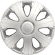 Carpoint wieldoppen racing 13 inch abs zilver set van 4
