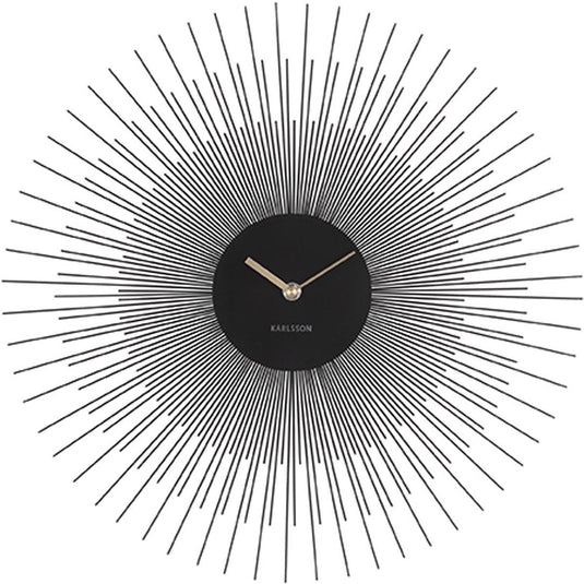 Karlsson wandklok peony - staal zwart - ø45cm - scandinavisch