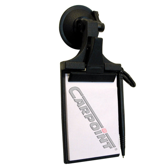 Carpoint auto notitieblok – met zuignap – 9x13 cm – compact – voor snelle notities – zwart – praktisch handig