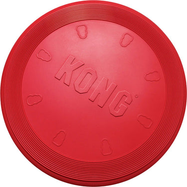 Kong flyer s - kauwspeelgoed - 254 mm x 176 mm x 18 mm - rood