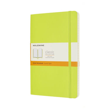 Moleskine classic notitieboek - large - softcover - gelinieerd - citroen groen