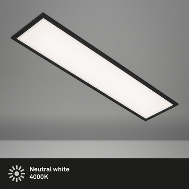 Briloner simple - led plafonniére - plafondlamp - paneel - 22w - 2.200lm - 4.000k neutral wit licht - 100cm - zwart