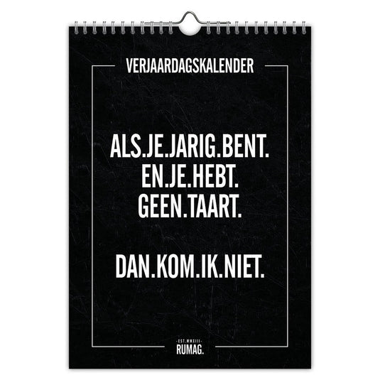 Rumag verjaardagskalender - a4