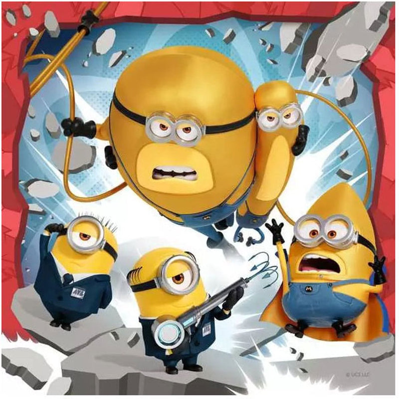 Load image into Gallery viewer, Ravensburger puzzel despicable me 4 - drie puzzels - 49 stukjes - kinderpuzzel
