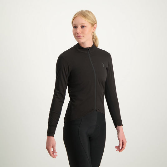 Bbb cycling donna triguard fietsjas dames - drie-seizoenen wielren fietsjack dames - waterafstotend windjack – zwart – maat l - bbw-453