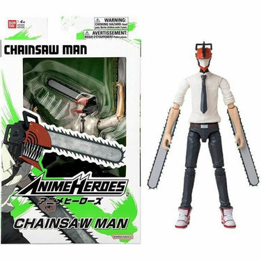 Bandai - anime heroes - kettingzaag man - anime heroes figuur 17 cm - kettingzaag man - actiefiguur met accessoires - manga figuur - 37026