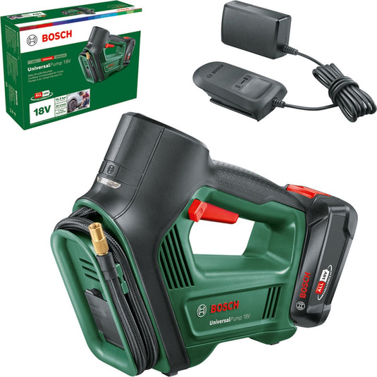 Bosch universalpump 18v compressor - 10.3 bar - met 18 v accu en lader