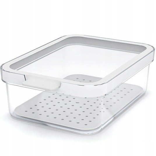Rotho cauma koelkastorganizer 18.4x13.6x6.2 cm 1.2l wit transparant