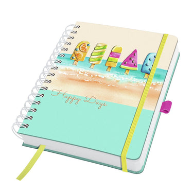 Sigel spiraal notitieboek - a5 - jolie - summer breeze - 240 pagina's - met dots - 120 grams papier - si-jn655