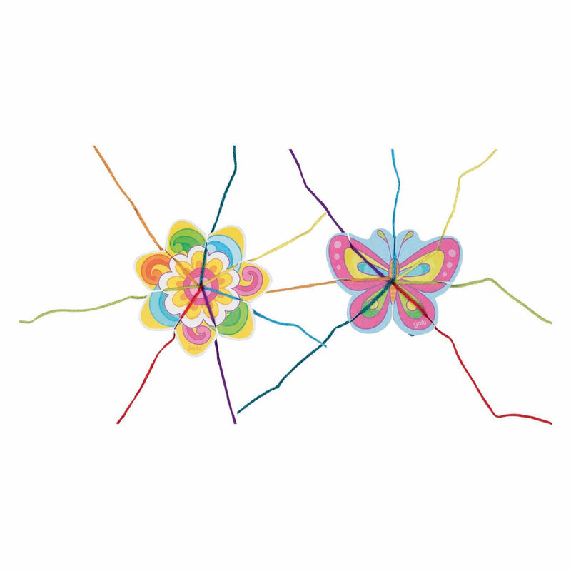Load image into Gallery viewer, Goki breiwerk speelgoed bloem en vlinder creatief handwerk.

