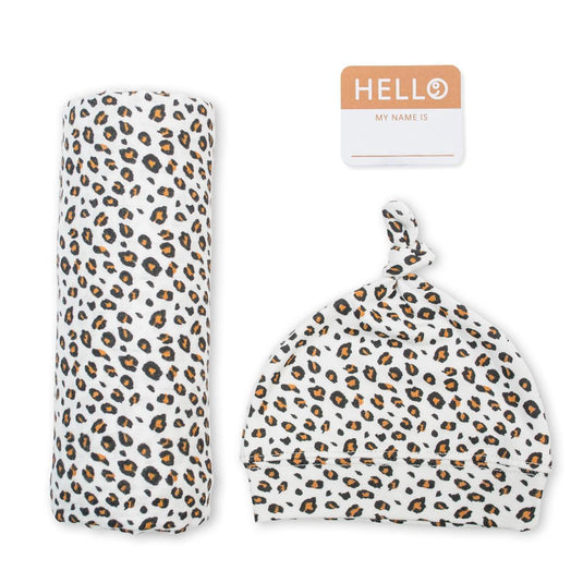 Lulujo hello world - swaddle mutsje - leopard