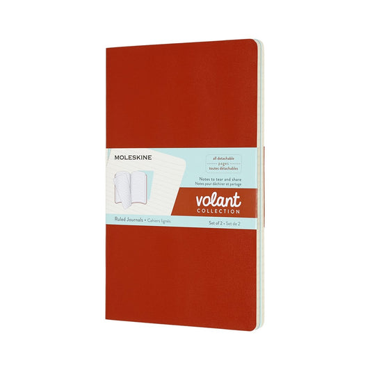 Moleskine volant journals - large - gelinieerd - oranje blauw