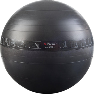 Pure2improve - fitnessbal - met oefeningen - 65 cm - inclusief handpomp