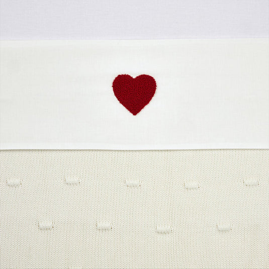 Meyco baby sweet heart ledikant laken - red - 100x150cm - 0.3 tog