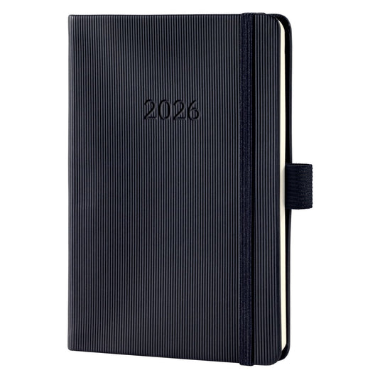 Sigel weekagenda 2026 conceptum - formaat a6 - met extra notitieruimte - zwart - hardcover - si-c2615
