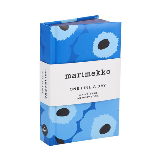 Marimekko one line a day - blue unikko - dagboek voor 5 jaar - a five-year memory book