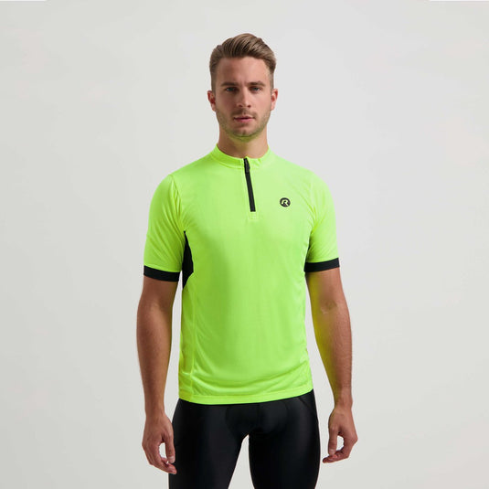 Rogelli core fietsshirt heren - korte mouwen - zwart fluorgeel - l