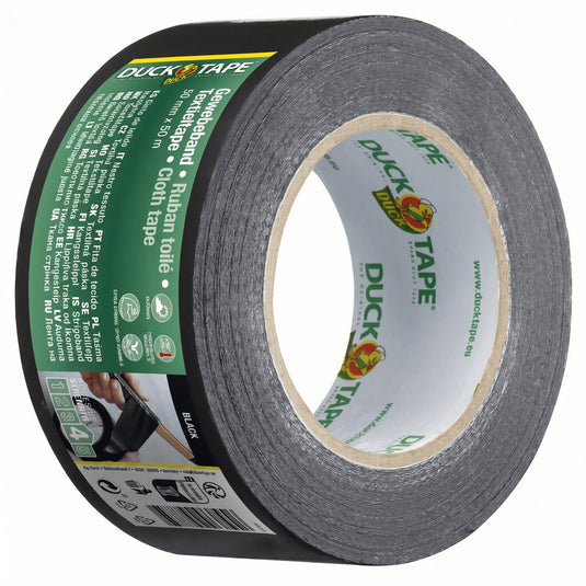 Duck tape® duck reparatietape zwart 50 mmx 25 m