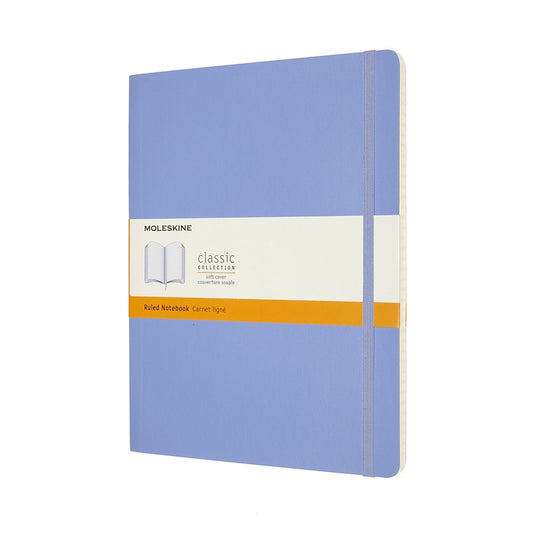 Moleskine classic notitieboek - extra large - softcover - gelinieerd - hortensia blauw