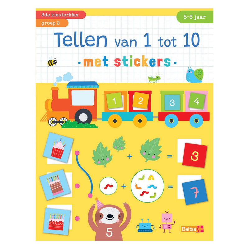 Load image into Gallery viewer, Deltas tellen van 1 tot 10 met stickers (5-6 j)
