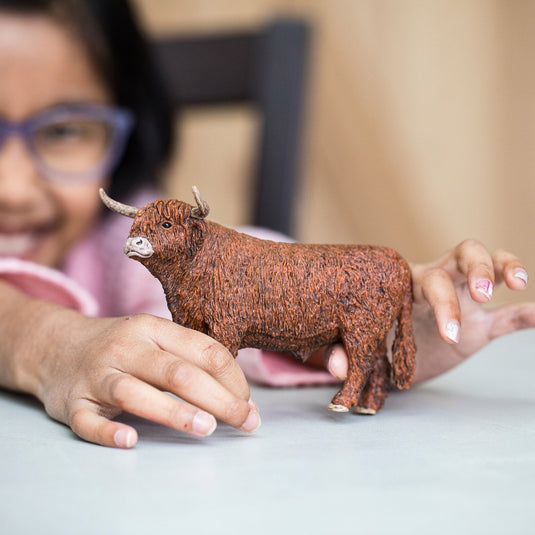 Schleich farm world - hoogland stier - speelfiguur - kinderspeelgoed voor jongens en meisjes - 3 tot 8 jaar - 13919