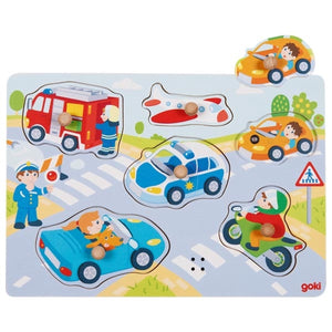 Goki steekpuzzel - voertuigen