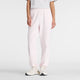 New balance sport essentials french terry jogger dames broek - pink salt