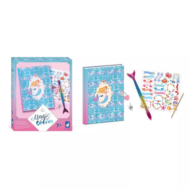 Janod - magic ocean - geheim notitieboek - 96 pagina's met paarse inktpen