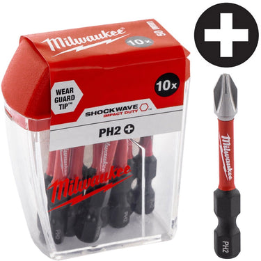 Milwaukee accessoires shockwave gen ii ph2 50mm 10stuks - 4932430855