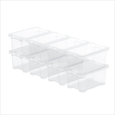 Rotho core basic opbergbox - set van 8 - stapelbaar - 4 ltr
