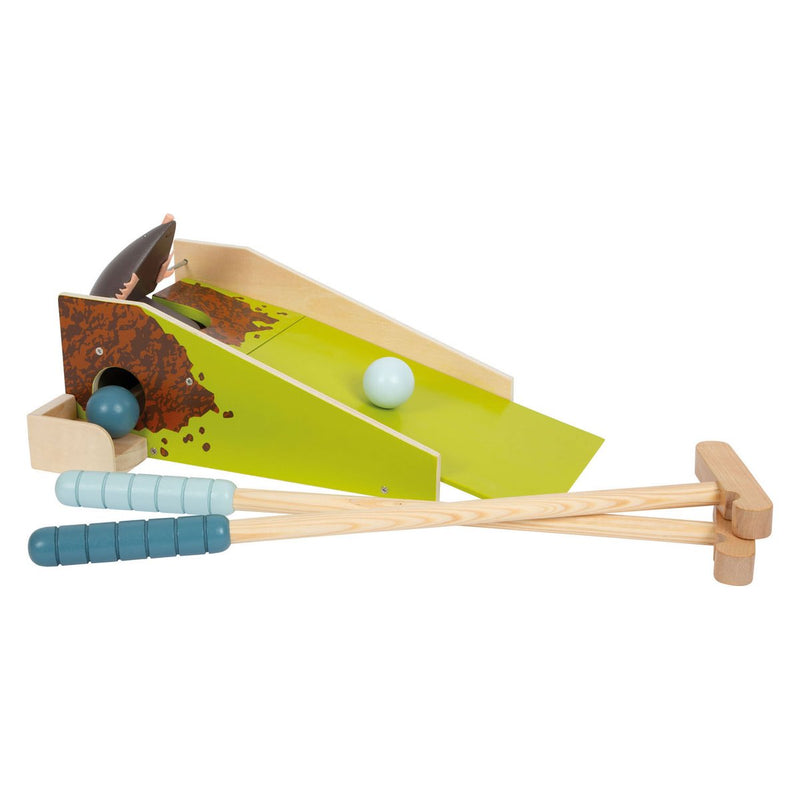 Load image into Gallery viewer, Small foot houten minigolfset - kinderspel met mol thema, educatief speelgoed.
