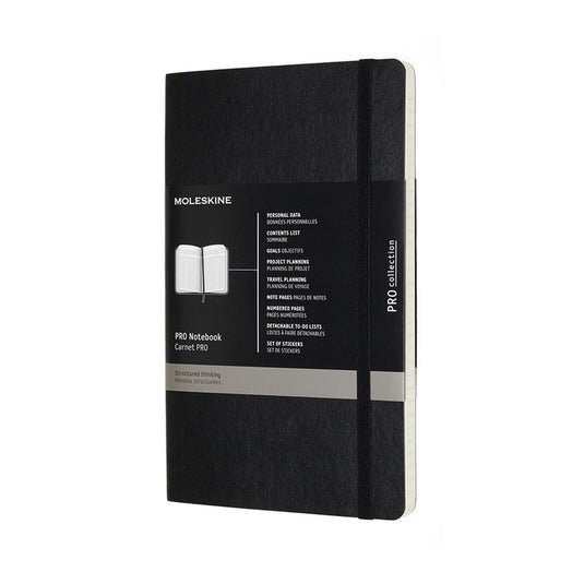 Moleskine professional notitieboek - large - softcover - zwart