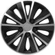Versaco rapide wieldoppen - zilver zwart - 16 inch - 4 stuks