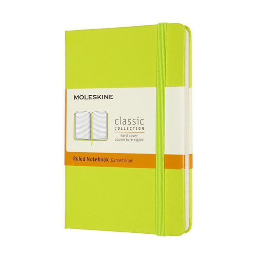 Moleskine classic notitieboek - pocket - hardcover - gelinieerd - citroen groen