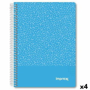 Imprex schrift blauw a5 80 lakens (4 stuks)