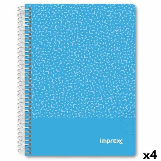 Imprex schrift blauw a5 80 lakens (4 stuks)