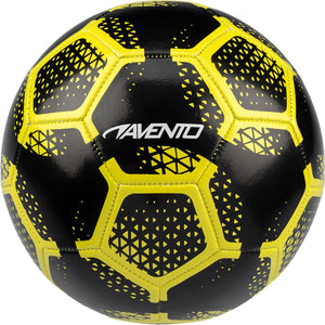 Avento mini voetbal - power strike - zwart geel - maat 3 - ø ca. 19 cm