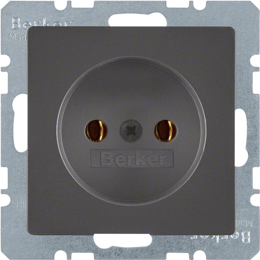 Berker q1 inbouw wandcontactdoos 1-voudig antraciet