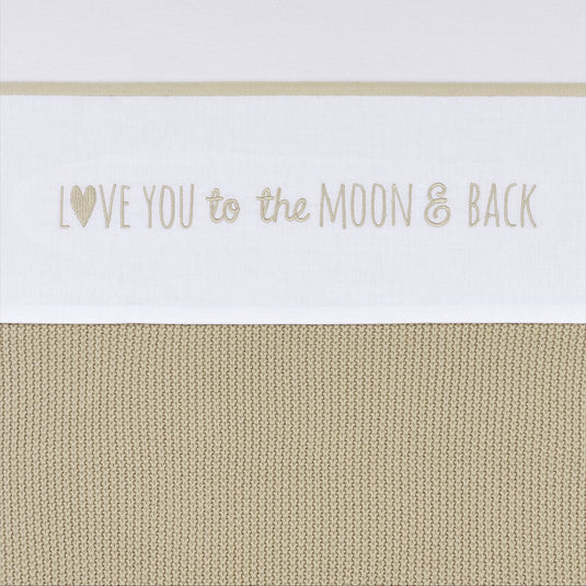 Meyco baby love you to the moon back wieglaken - sand - 75x100cm - 0.3 tog
