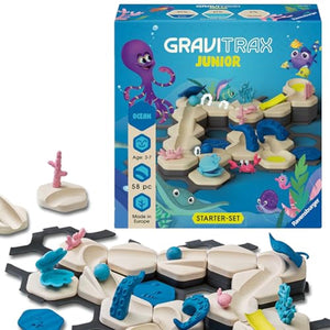 Gravitrax ravensburger junior starter set s ocean - knikkerbaan - 58 onderdelen - vanaf 3 jaar
