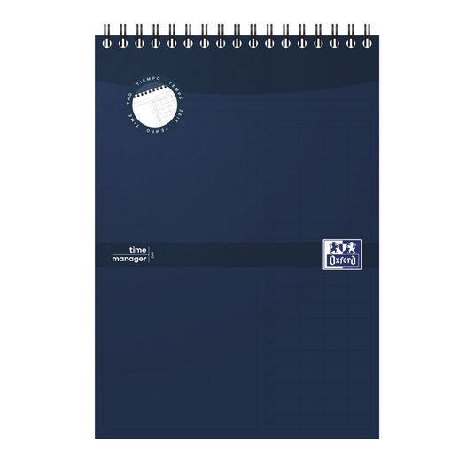 Oxford task manager dagplanner a5 70 vel blauw notitieboek voor taken