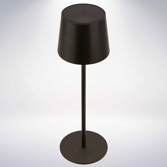 B.k.licht briloner suta - led tafellamp oplaadbaar – dimbaar – draadloos – 33cm hoog – ip44 – voor binnen buiten – op batterij – zwart
