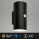 Briloner - lampe d'extérieur - lima - bewegingsmelder - schemersensor - oplaadbare batterij - opladen via usb - spatwater bescherming - 15,5 x 7 x 8,5 cm - zwart