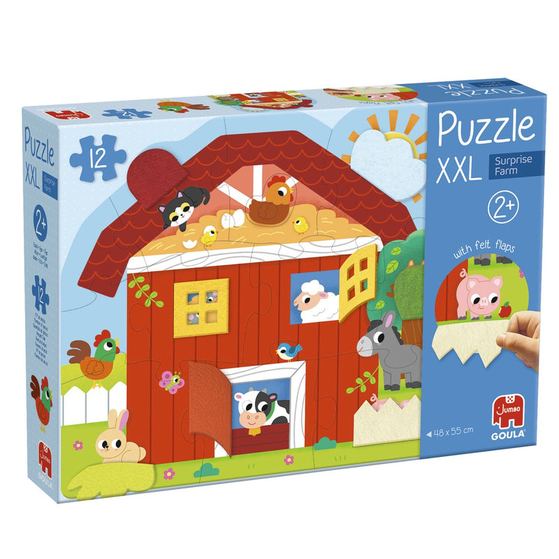 Load image into Gallery viewer, Jumbo goula puzzel xxl surprise farm - 12st.
