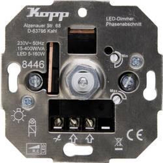 Kopp 844600004 dimmer (inbouw) geschikt voor lampen: gloeilamp, halogeenlamp, led-lamp